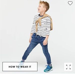 J Crew Boys' homeroom wash runaround jean in pull-on fit